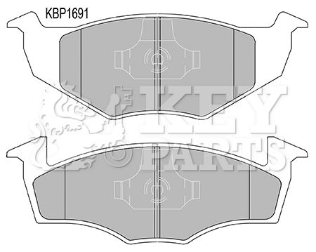 KEY PARTS stabdžių trinkelių rinkinys, diskinis stabdys KBP1691